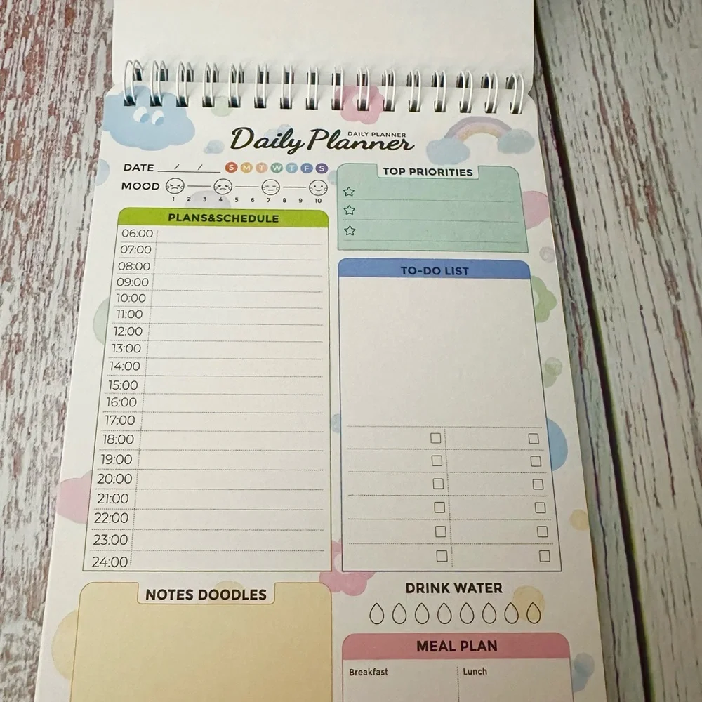 Colorful Daily Planner for Home Office